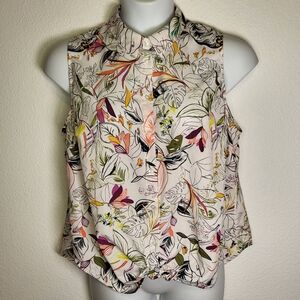 A New Day Floral Sleeveless Blouse size XXLarge